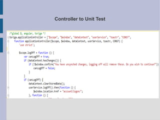 Controller to Unit Test
 