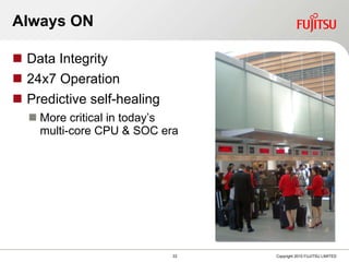 Always ON Data Integrity 24x7 Operation Predictive self-healing More critical in today’s multi-core CPU & SOC era 