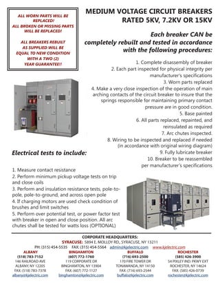 Spare Circuit Breakers and Switchgear | PDF