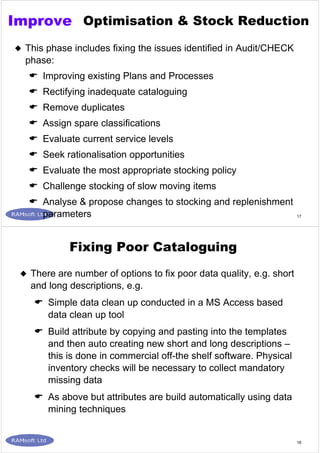 Stock Repair Strategy Example Reducing Costs of Spares and Inventory Levels | PDF