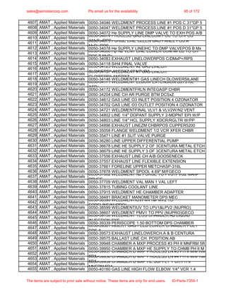 Spare Parts List-AMAT, Applied Materials | PDF