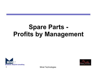 Spare Parts -  Profits by Management   