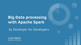 Big Data processing
with Apache Spark
Lucian Neghina
Big Data Architect
by Developer for Developers
 