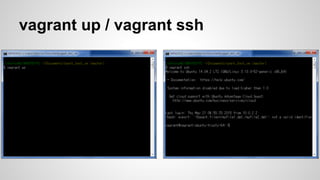 vagrant up / vagrant ssh
 