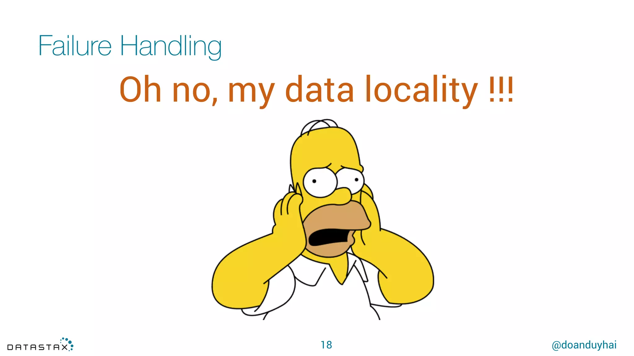 @doanduyhai
Failure Handling
18
Oh no, my data locality !!!
 