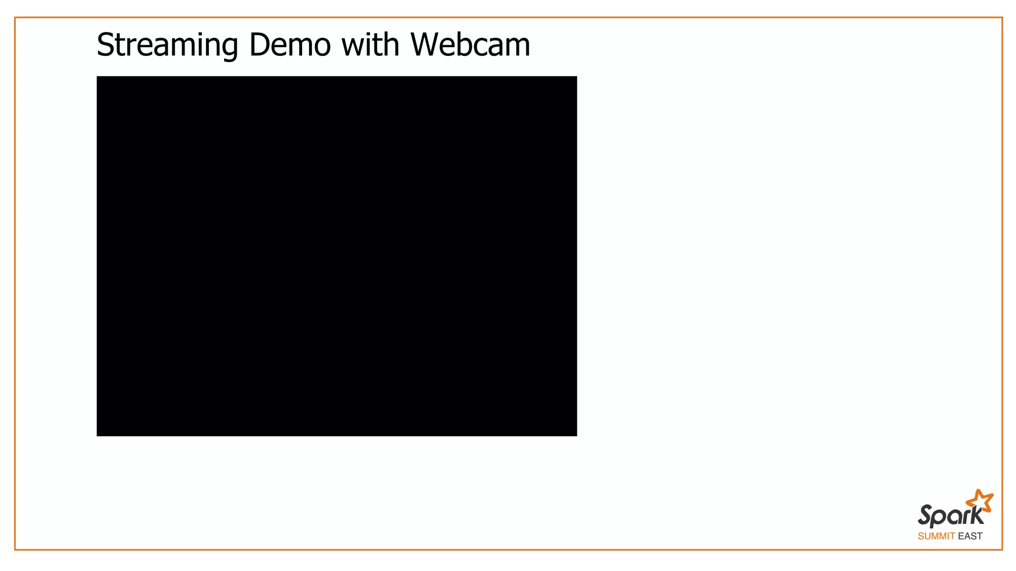 SUMMIT EAST
Streaming	Demo	with	Webcam
 