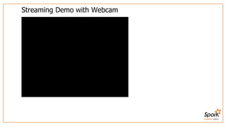 SUMMIT EAST
Streaming	Demo	with	Webcam
 