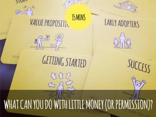 WHATCANYOUDOWITHLITTLEMONEY(ORPERMISSION)?
15MINS
