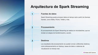 Spark Streaming introduccion desarrollo conclusion | PPTX