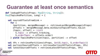 Guarantee at least once semantics
 