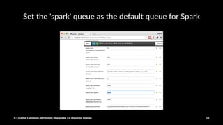 Open Apache Spark conﬁgura1on
© Crea've Commons A.ribu'on-ShareAlike 3.0 Unported License 13
 