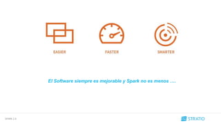 SPARK 2.0
El Software siempre es mejorable y Spark no es menos ….
 