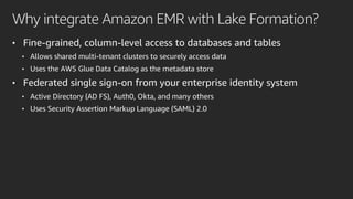Spark access control on Amazon EMR with AWS Lake Formation