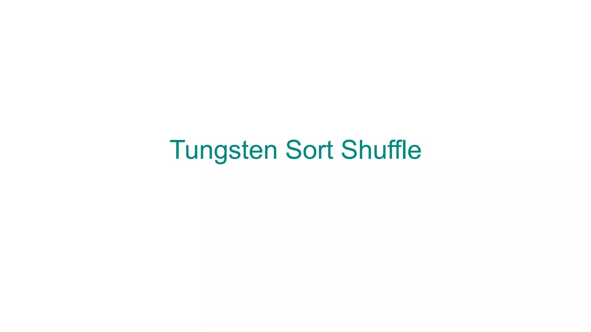 Tungsten Sort Shuffle
 