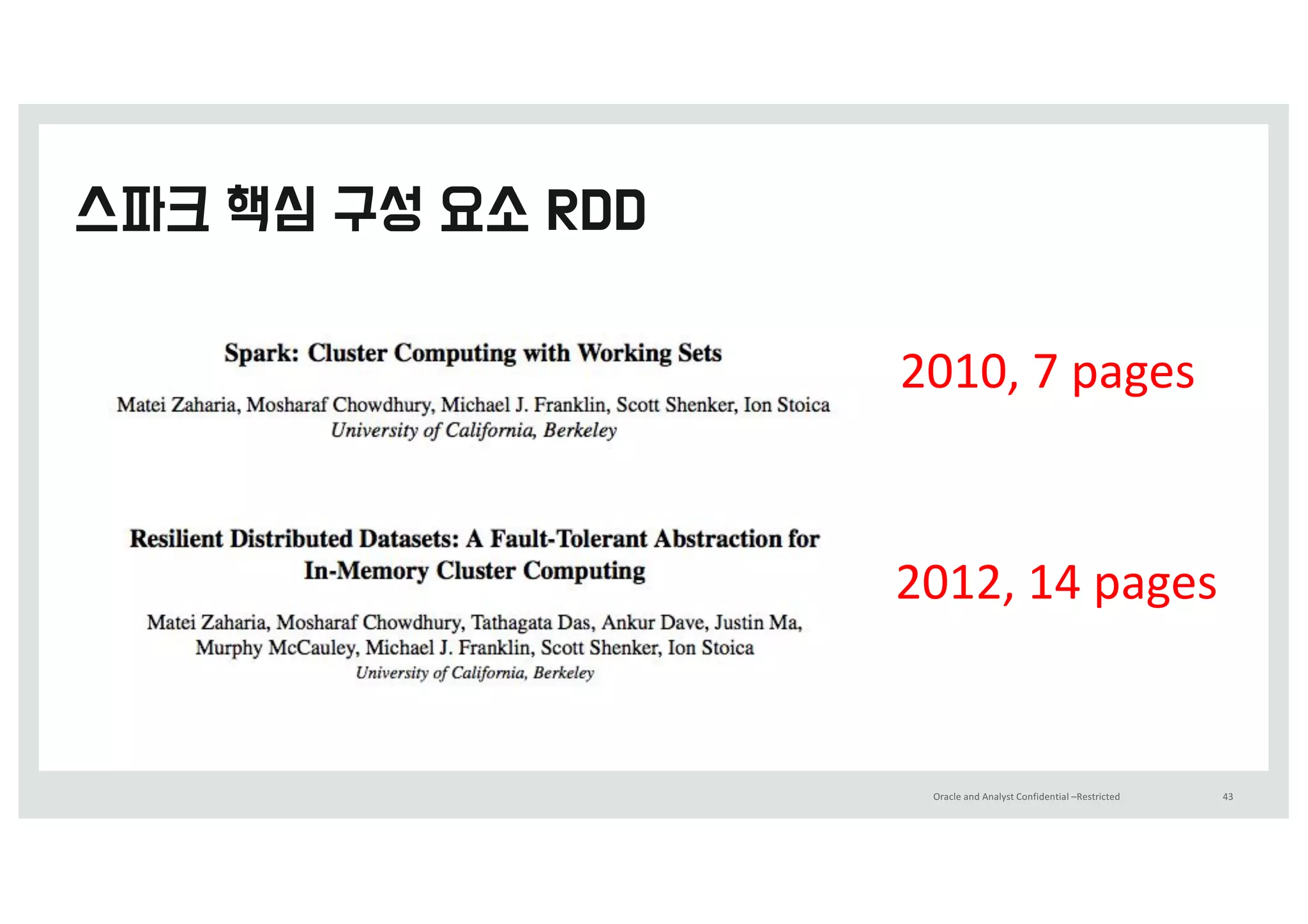 Oracle	and	Analyst	Confidential	–Restricted 43
2010,	7	pages
2012,	14	pages
 