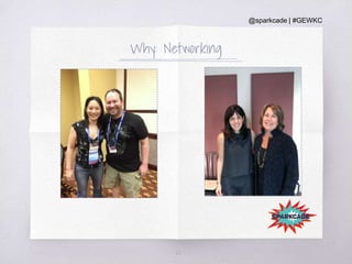 @sparkcade | #GEWKC
Why: Networking
20
 