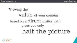© 2015 Seer Interactive • All Rights Reserved • Page 19
Viewing the
value of your content
based on a direct visitor path
gives you only
half the picture
Seer Interactive @McGswagg
 