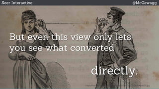 But even this view only lets
you see what converted
Seer Interactive @McGswagg
directly.
https://networkedmedia.files.wordpress.com/2013/04/bokbild20.jpg
 