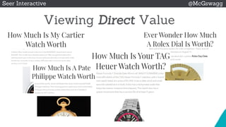 © 2015 Seer Interactive • All Rights Reserved • Page 35
Seer Interactive @McGswagg
Viewing Direct Value
 