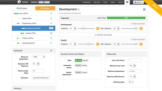 Page	
  18	
  
YARN	
  capacity	
  scheduler	
  helps	
  manage	
  resources	
  
across	
  the	
  cluster	
  
 