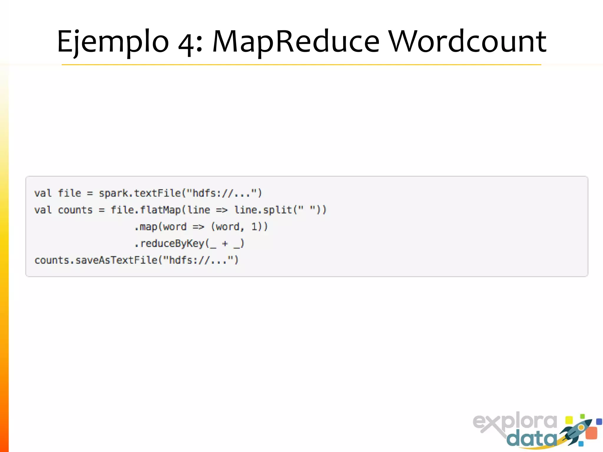 Ejemplo 4: MapReduce Wordcount
 