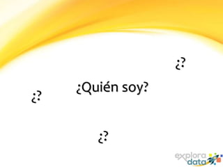 ¿Quién soy?
¿?
¿?
¿?
 