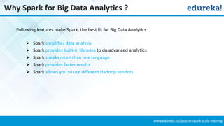 Spark for big data analytics | PPTX | Databases | Computer Software and ...