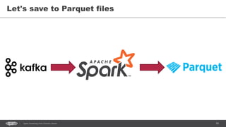 95Spark Streaming from Zinoviev Alexey
Let's save to Parquet files
 