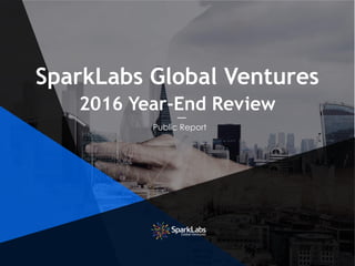 Public Report
SparkLabs Global Ventures
2016 Year-End Review
 