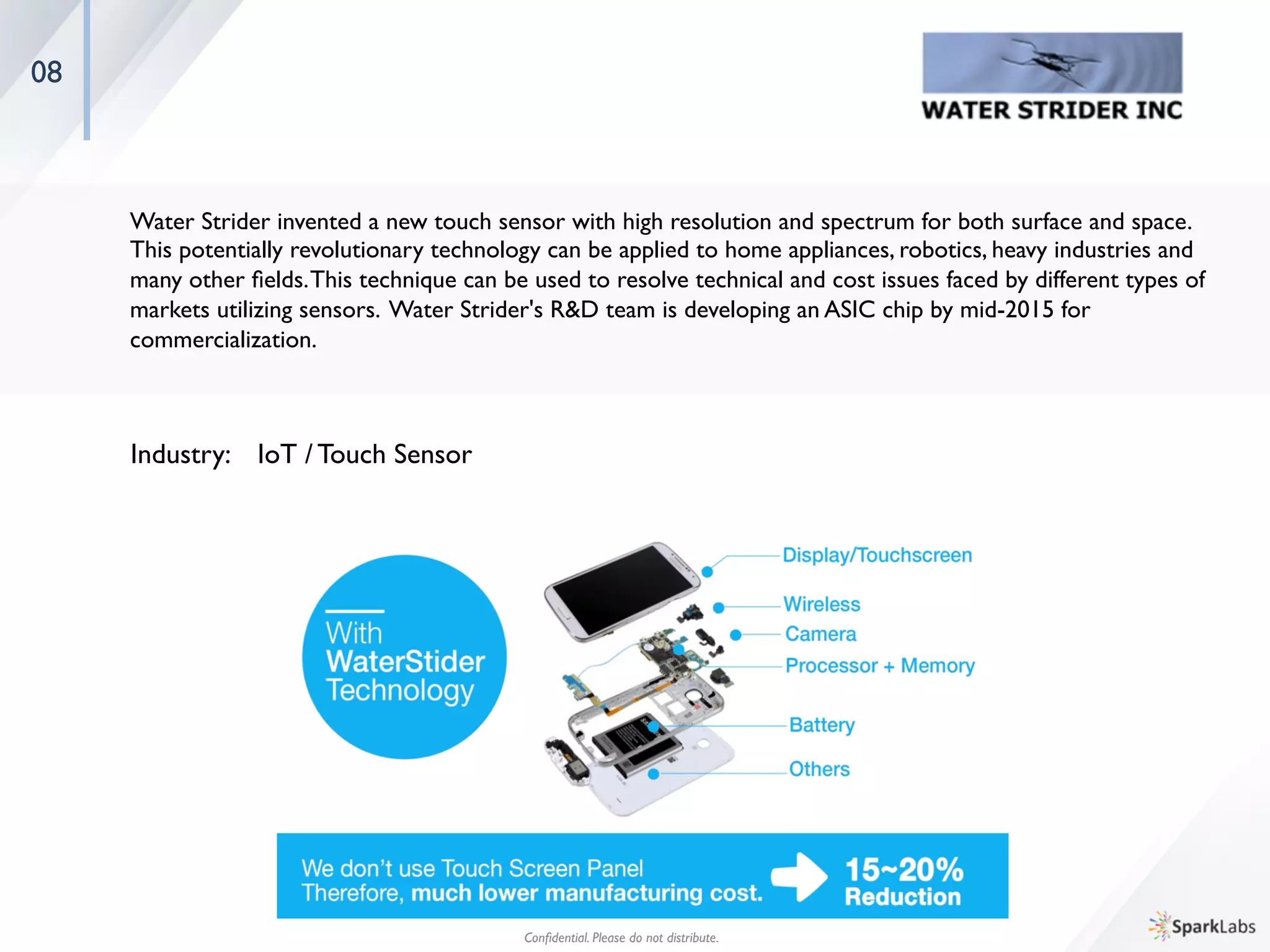 04
N.thing is committed to developing innovative IoT products that are designed to improve the quality of food 	

consumption. N.thing's ﬁrst product, Planty, is an internet connected herb pot that introduces a new smart 	

way of living. It provides innovative and smart gardening experience to users through functions such as giving 	

water remotely, analyzing data and user behavior collected from the device. Users can gain access to 	

agricultural data and gardening community on the mobile application, which is automatically and wirelessly 	

connected to the herb pot. N.thing aims to step beyond the out-of-date agricultural technology.	

Website: 	

nthing.net/life 	

Industry: 	

IoT / Agriculture	

Conﬁdential. Please do not distribute.	

 
