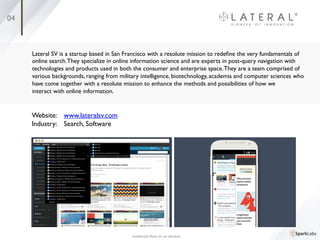 Select Companies	

SparkLabs 2nd Class
Conﬁdential. Please do not distribute.	

 