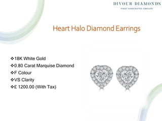 Heart Halo Diamond Earrings
18K White Gold
0.80 Carat Marquise Diamond
F Colour
VS Clarity
£ 1200.00 (With Tax)
 