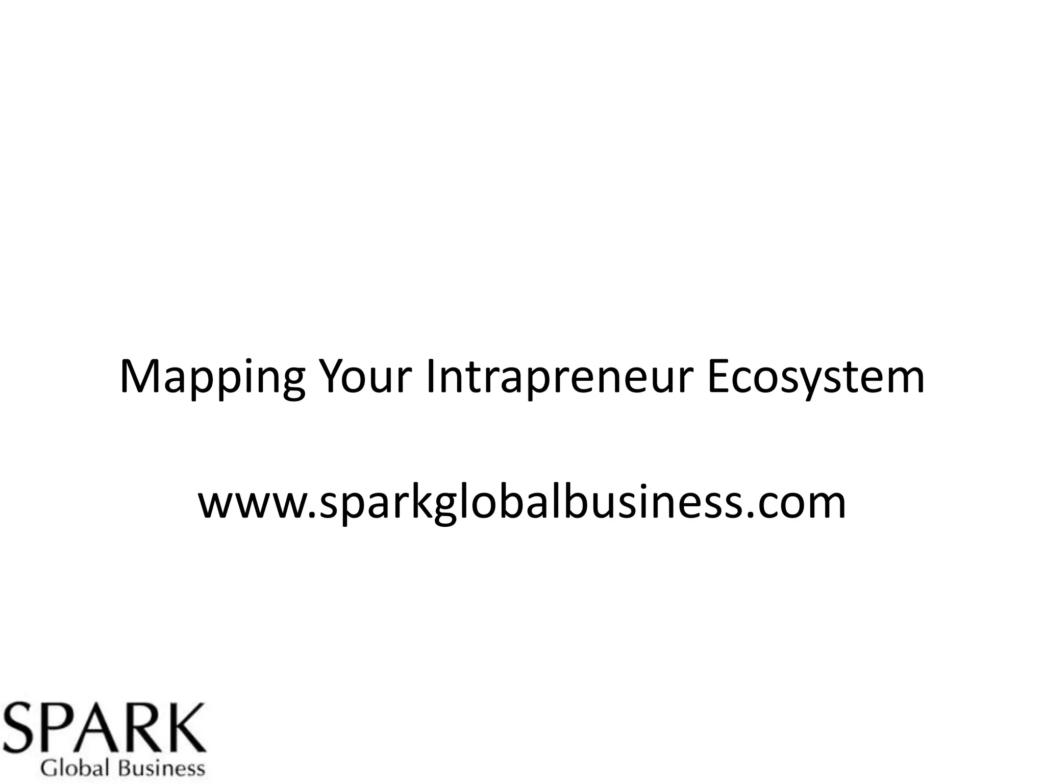 Mapping Your Intrapreneur Ecosystem
www.sparkglobalbusiness.com

 