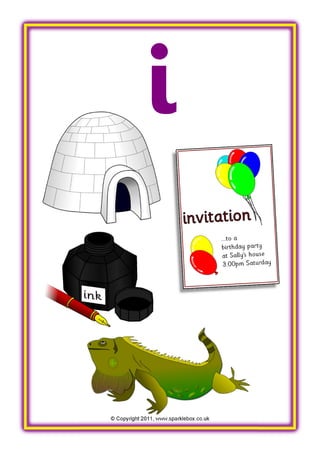 © Copyright 2011, www.sparklebox.co.uk
i
 