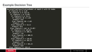 © 2017 MapR Technologies
Example Decision Tree
 