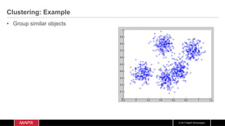 © 2017 MapR Technologies
Clustering: Example
•  Group similar objects
 
