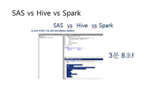 SAS vs Hive vs Spark
 