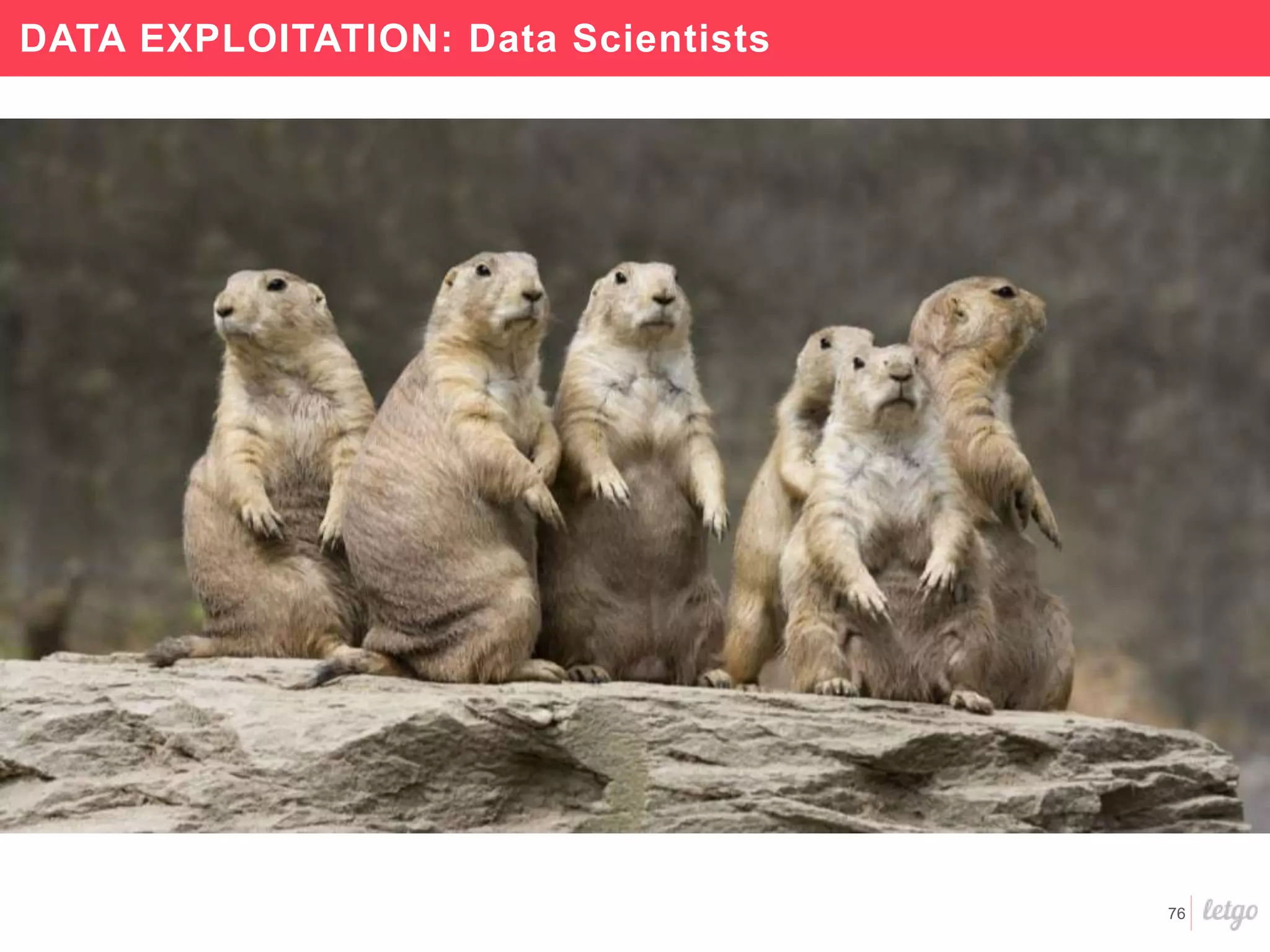 76
DATA EXPLOITATION: Data Scientists
 
