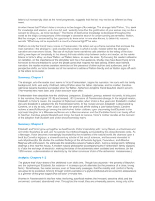 Sparknotes For Frankenstein