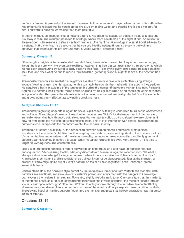 Sparknotes For Frankenstein | PDF