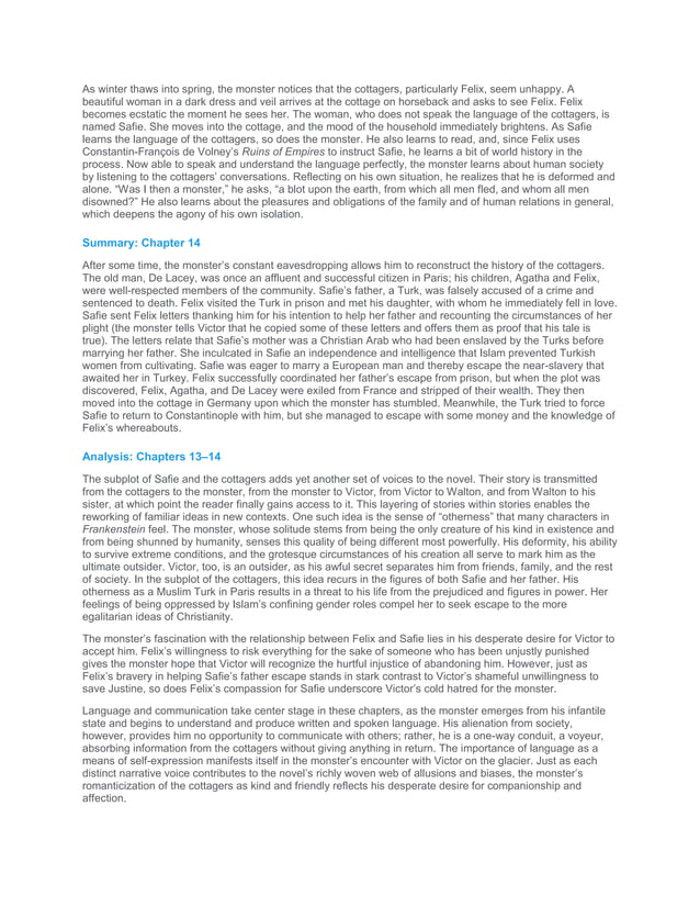 Sparknotes For Frankenstein | PDF