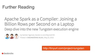 Further Reading
http://tinyurl.com/project-tungsten
 