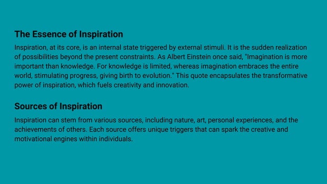 Inspire: Igniting the Spark of Human Potential | PPTX