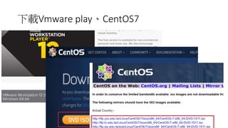 下載Vmware play、CentOS7
 