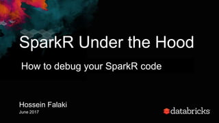 SparkR Under the Hood
Hossein Falaki
June 2017
How to debug your SparkR code
 