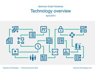 Sparksee Graph Database!
Technology overview!
April 2014
º
*Sparsity Technologies — Powering Extreme Data sparsity–technologies.com
 