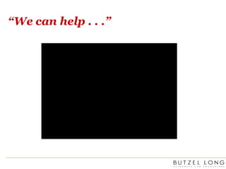 “We can help . . .”