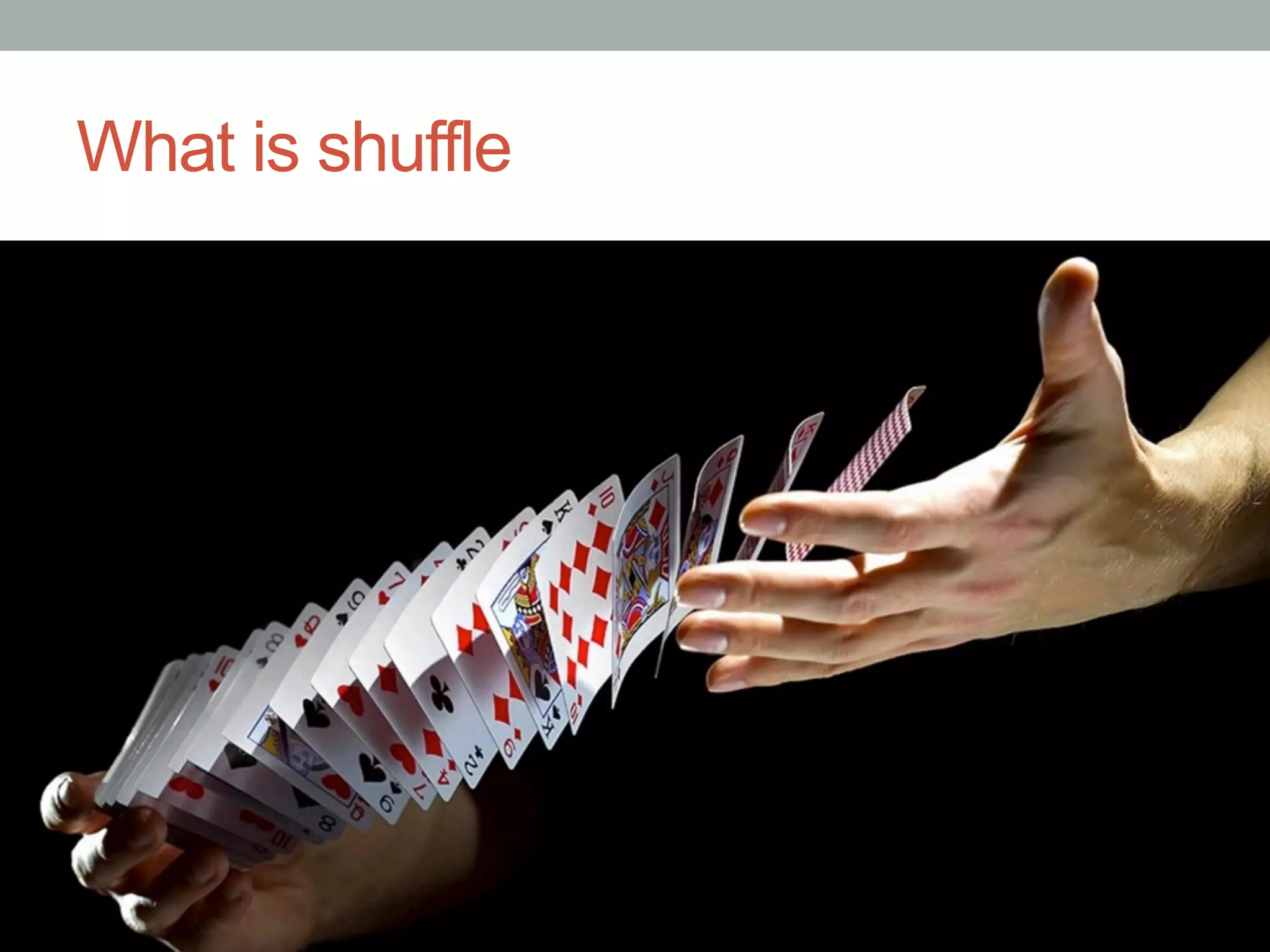What is shuffle
 