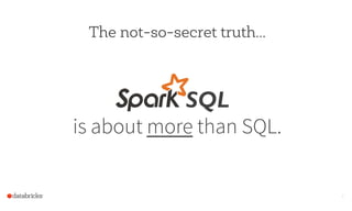 The not-so-secret truth...
9
is about more than SQL.
	
  
SQL	
  
 