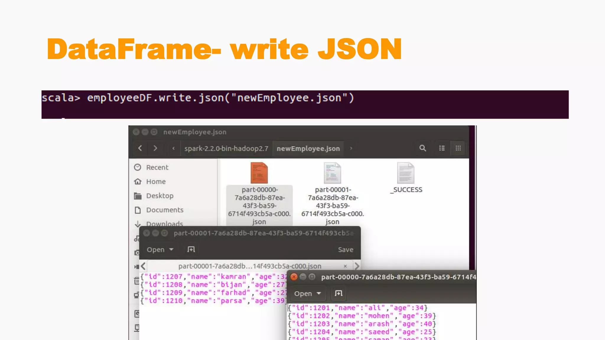 DataFrame- write JSON
 